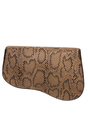 Bridget snakeskin clutch