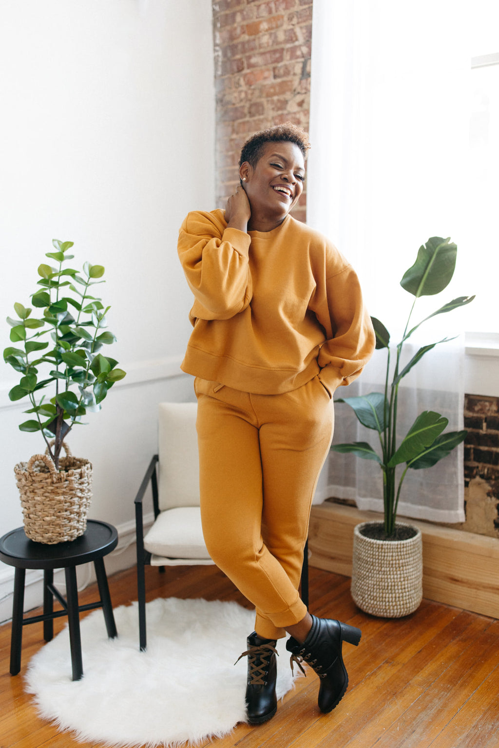 Alana Jogger Set-Golden Mustard