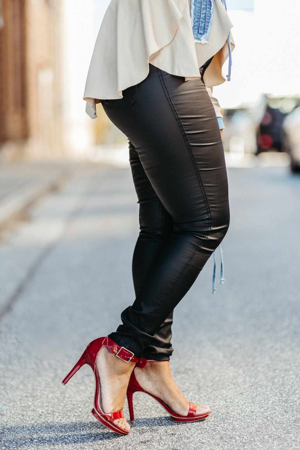 Straight Up Black Vegan Leather Pant